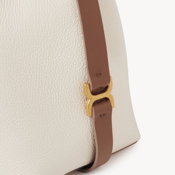 Chloé Marcie Grained Calfskin Bucket Bag Misty Ivory - Picture 8 of 16